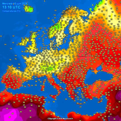 Trenutne temperature vazduha