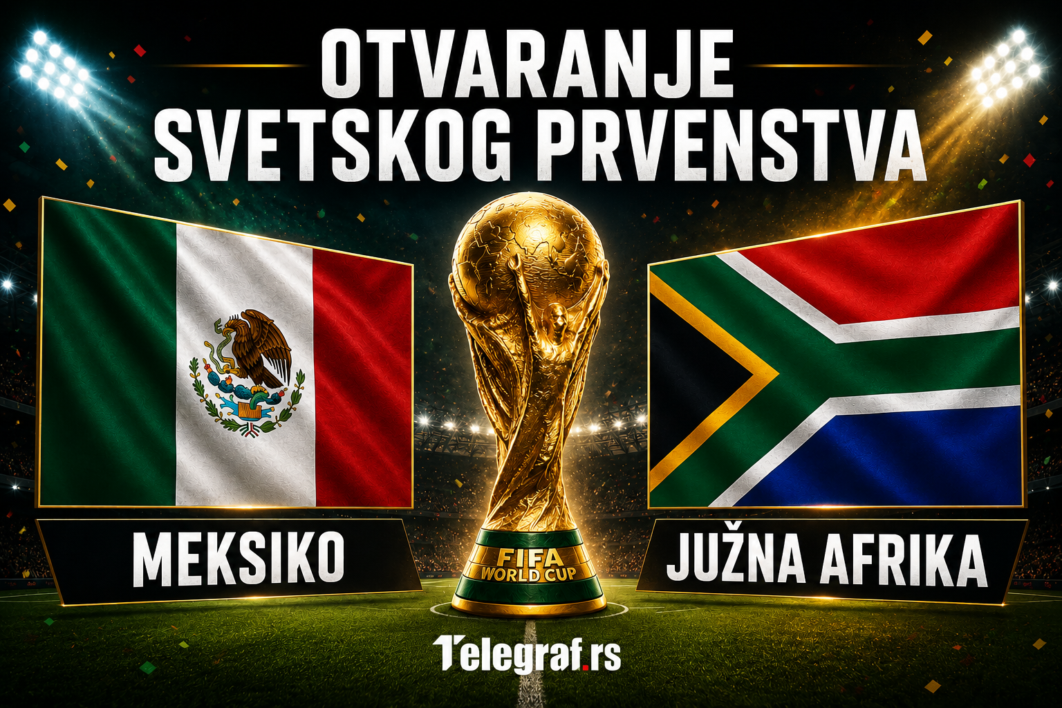 Meksiko - Južna Afrika: Počinje Svetsko prvenstvo u fudbalu, Šakira i spektakl na otvaranju na "Asteci"