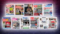 NASLOVNE STRANE SUTRAŠNJIH NOVINA: Prelistavanje štampe za petak, 12. jun 2026. godine