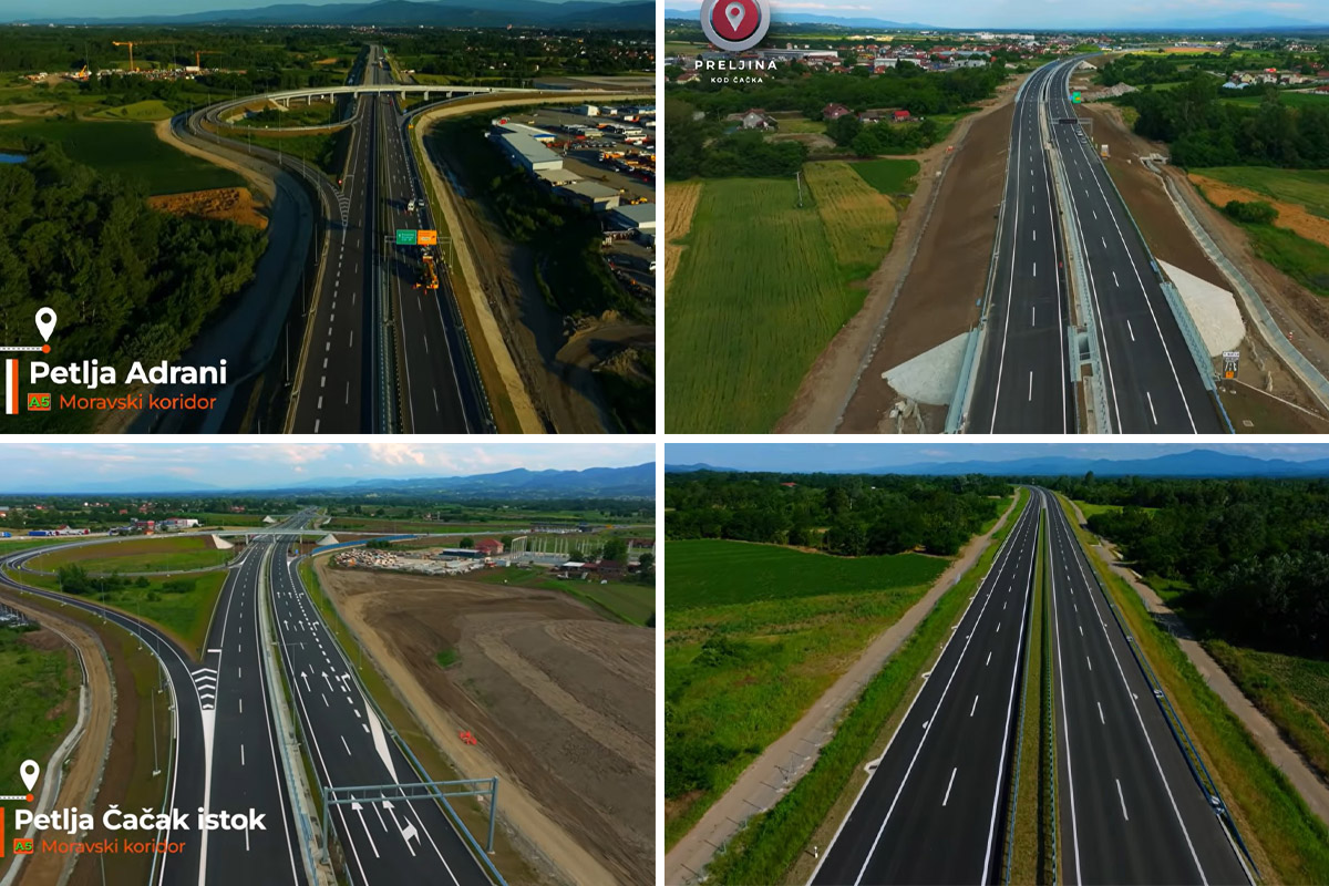 Ovo je auto-put Čačak - Kraljevo: Uskoro otvaranje, kolovozi kao pista, evo kako izgleda cela trasa iz drona