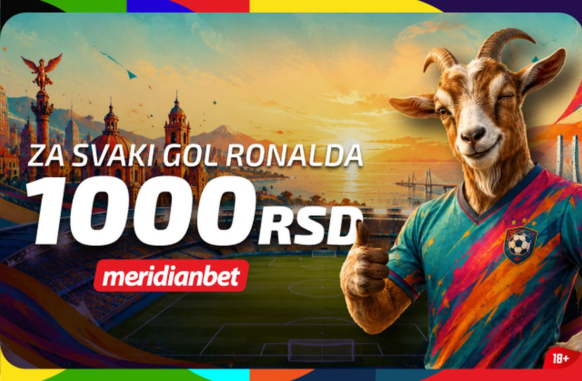Voleli ga ili ne – večeras navijate za Ronalda! Meridian za svaki gol Portugalca daje 1.000 DINARA!