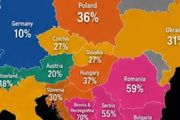 Objavljena nova karta Evrope koja je zbunila ljude: Evo zašto preko Srbije piše 55%