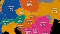 Objavljena nova karta Evrope koja je zbunila ljude: Evo zašto preko Srbije piše 55%
