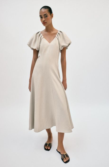 zara, haljina, lanena haljina