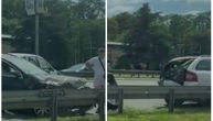 Žestok sudar kod Gazele: Automobili slupani, srča svuda po putu, stvaraju se gužve