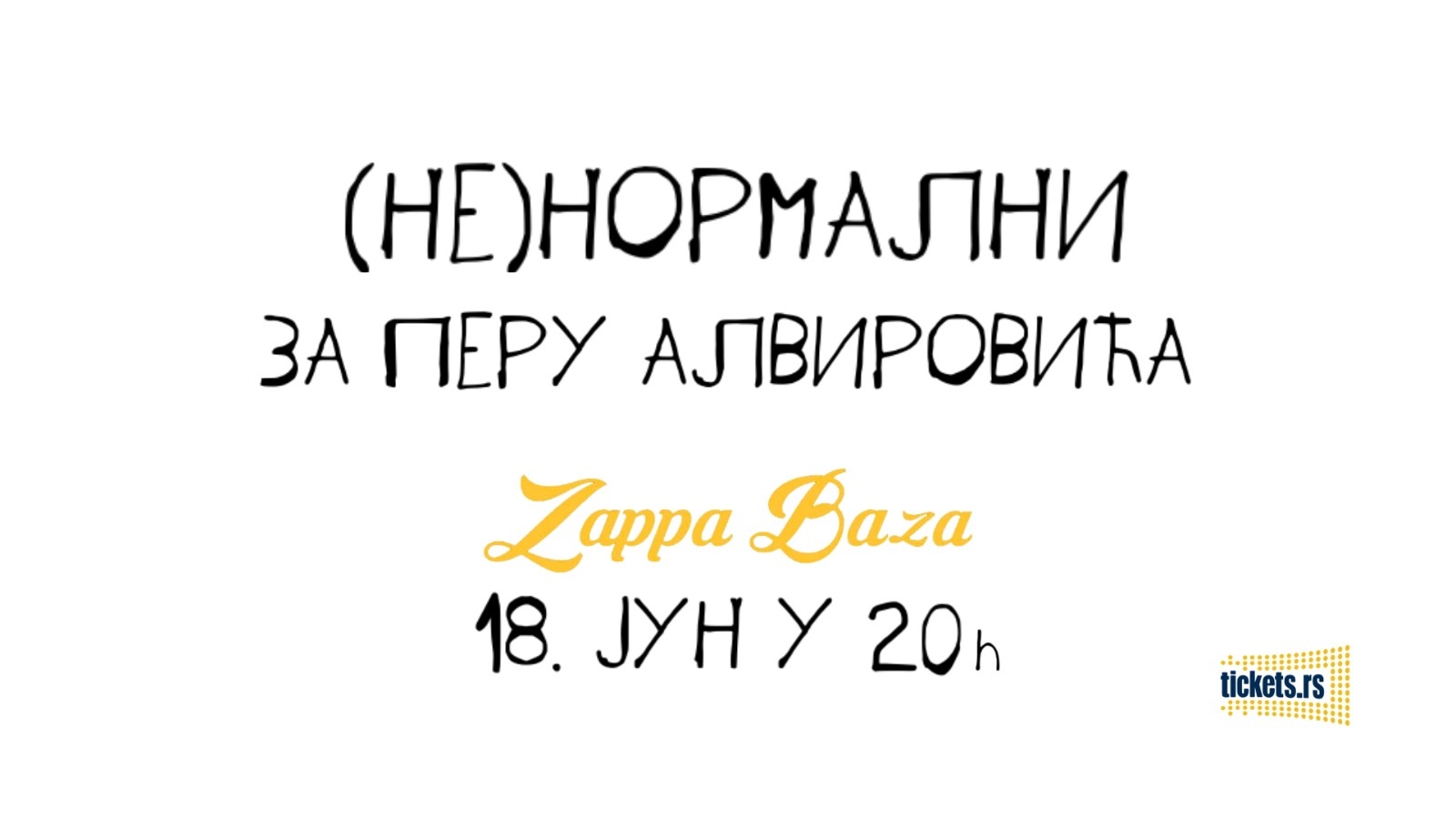 VELIKO SRCE MUZIČARA Bend (ne)normalni svira u Zappa Bazi za lečenje Pere Alvirovića iz "Apsolutno Romantično"
