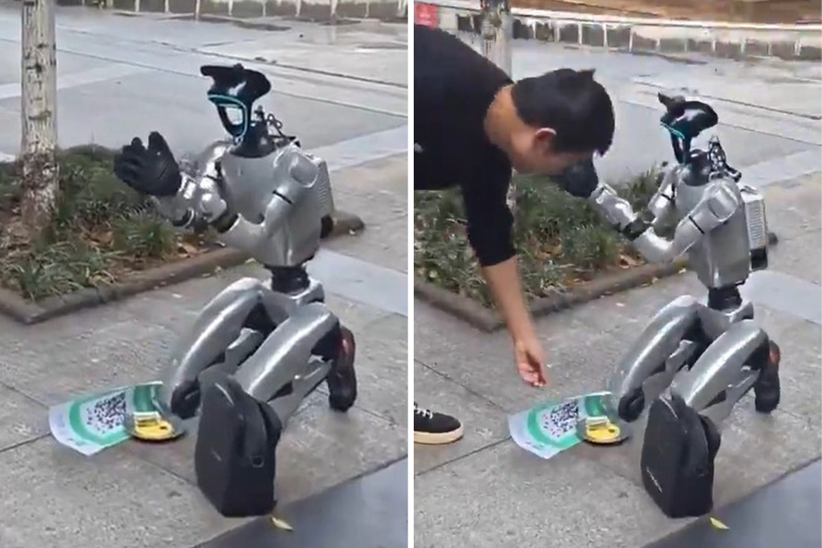 Robot viđen kako prosi na ulici: Humanoidni model tražio novac za struju