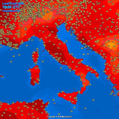 Trenutne temperature vazduha