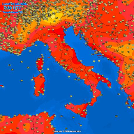Trenutne temperature vazduha