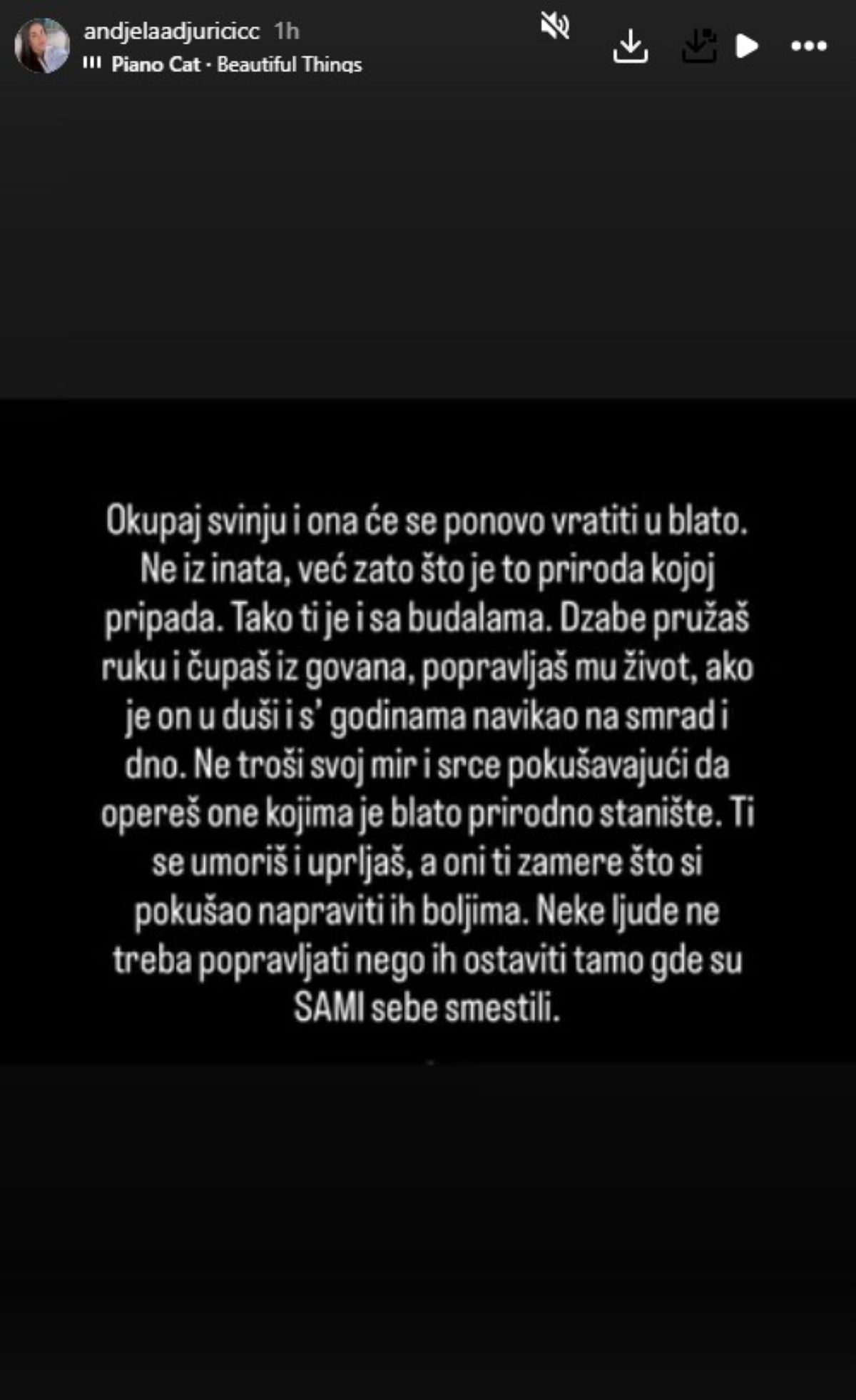 "Navikao je na smrad i dno!" Anđela Đuričić objavila brutalnu poruku, svi misle da je ove reči uputila Gastozu