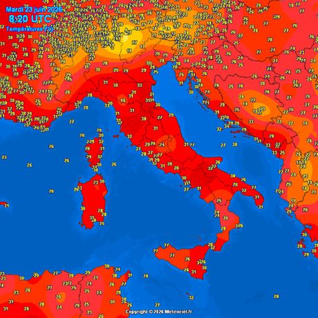 Trenutne temperature vazduha