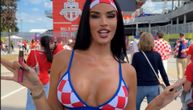 Najpoznatija navijačica Hrvatske skoro gola na meču s Panamom: Ivana istakla grudi, utakmica pala u drugi plan