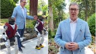 Vučić pozvao na skup 27. juna ispred Skupštine: Predstavio robote Milutina i Dragutina, pa zaigrali Moravac