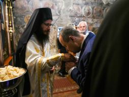 Ivica Dačić, manastir Ajdanovac, Krštenica