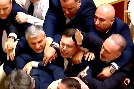 Gruzija parlament tuča