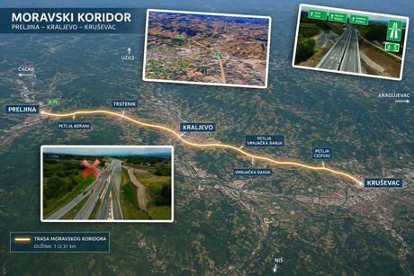Moravski koridor, auto-put, Adrani, Preljina