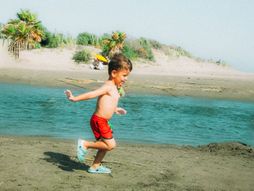 beba, plaža, dete, kupaći
