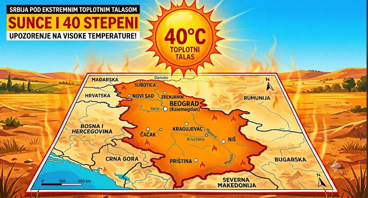 Srbiju očekuje čak 40 stepeni, EVO i kada: Ovi gradovi biće najtopliji