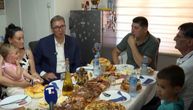 Predsednik Vučić u poseti porodici Veljković u Senjskom rudniku
