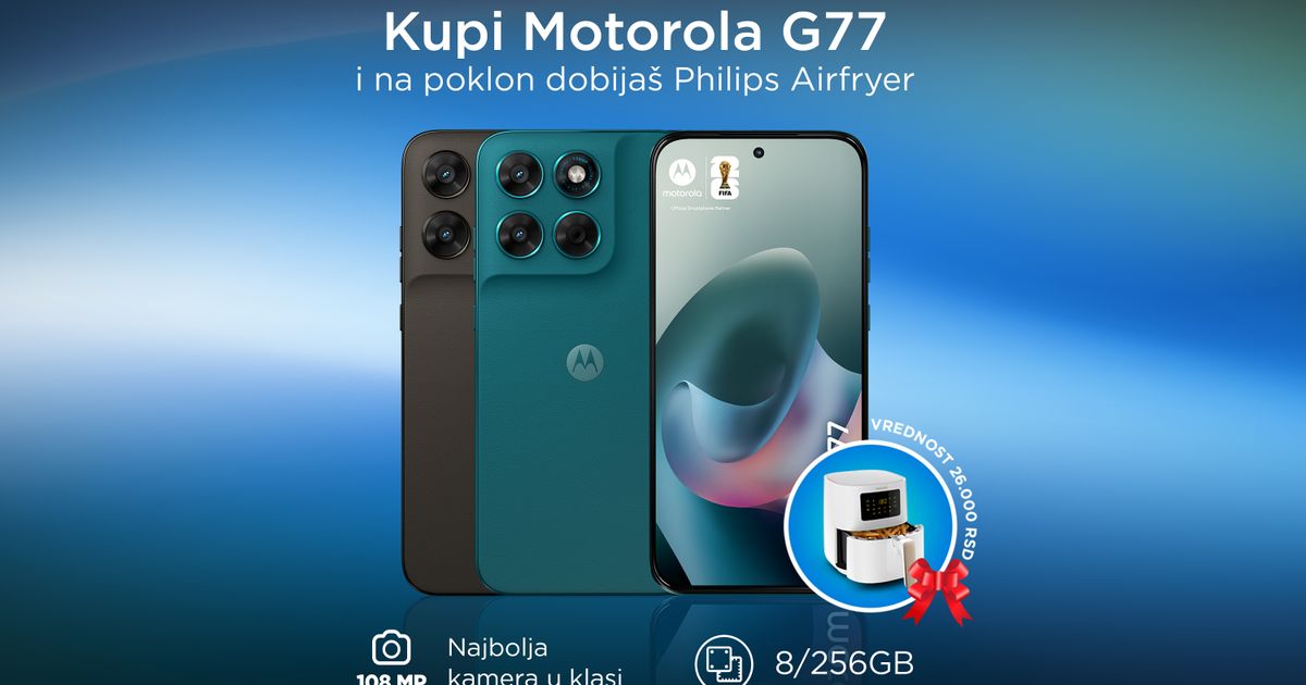 Motorola G77 5G donosi kameru od 108 MP i poklon koji će mnogima biti dovoljan razlog za kupovinu