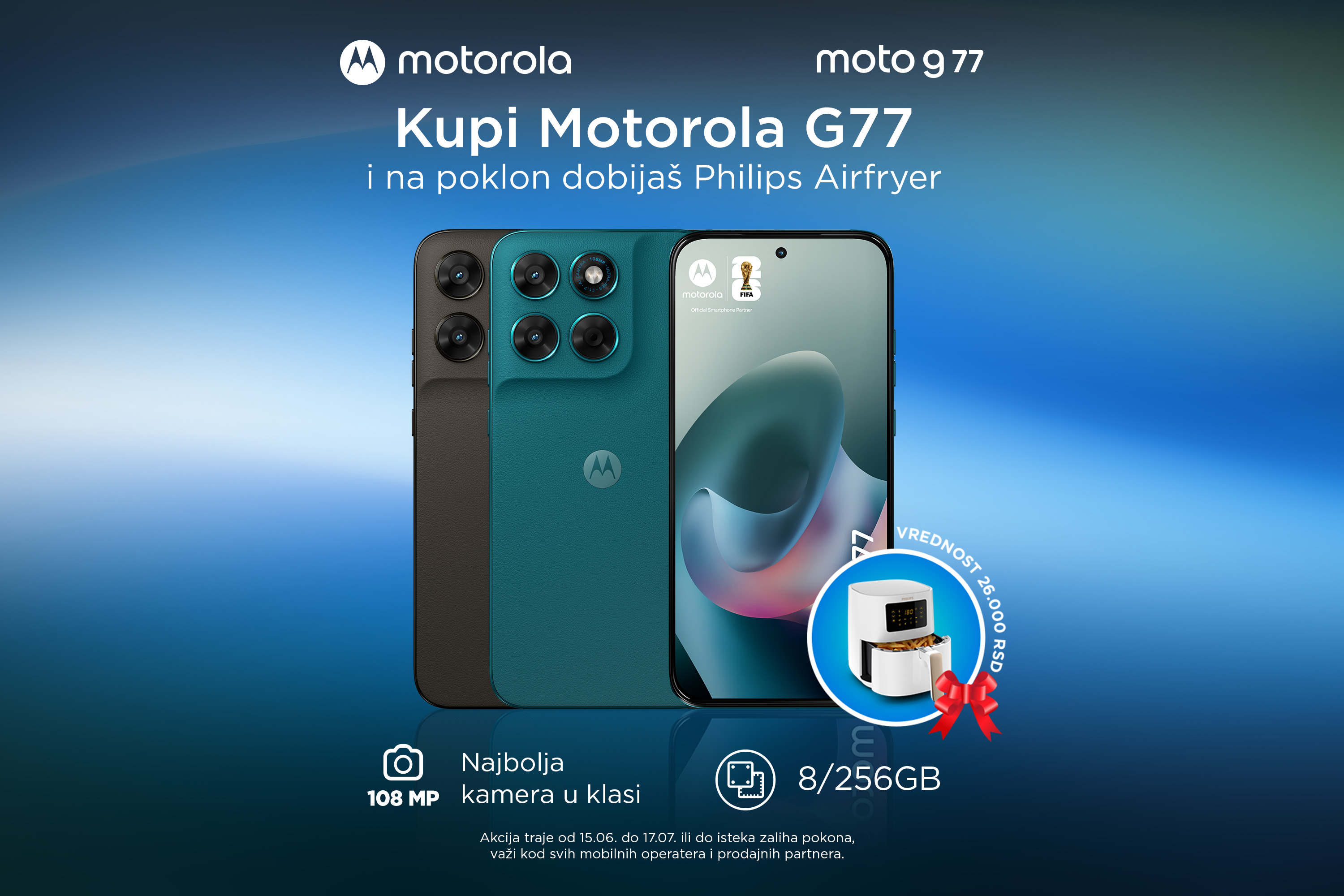 Motorola G77 5G donosi kameru od 108 MP i poklon koji će mnogima biti dovoljan razlog za kupovinu