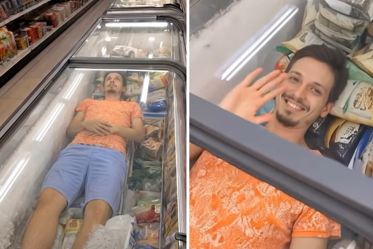 Bežao od vrućine, pa završio u zamrzivaču supermarketa: Ljudi ne veruju šta gledaju