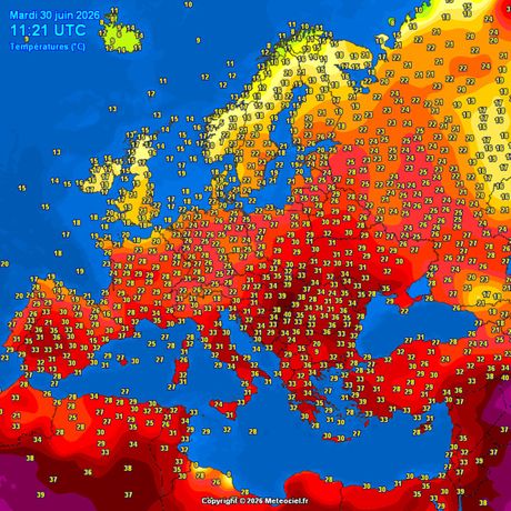 Trenutne temperature vazduha