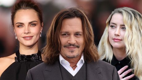 Cara Delevingne, Amber Heard, Johnny Depp    Kara Delevinj, Amber Herd, Džoni Dep