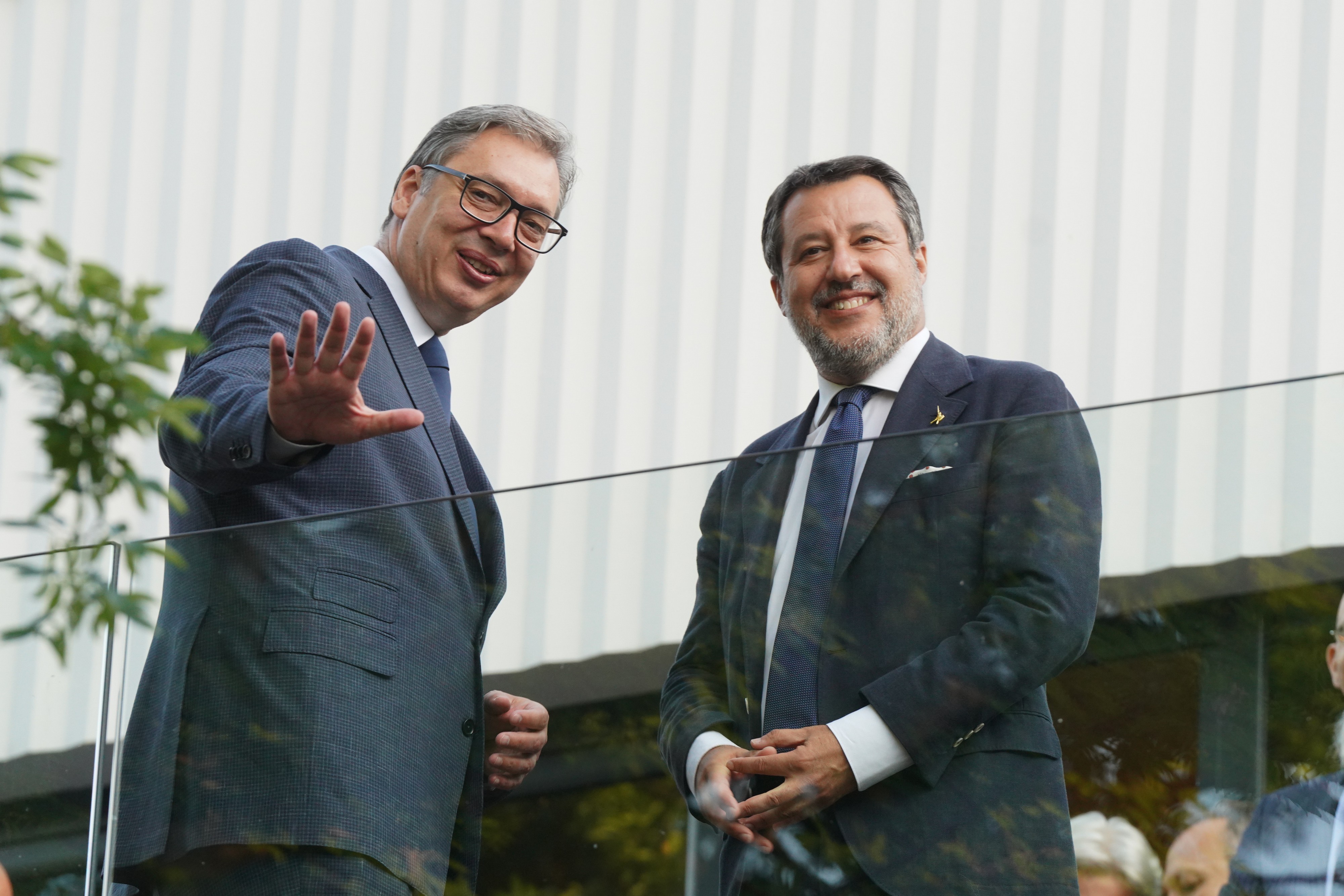 President Vucic welcomes Italian Deputy PM Salvini in Belgrade