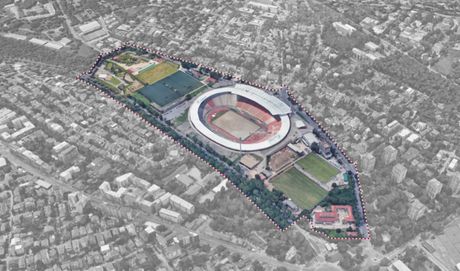 Render stadiona iz urbanističkog plana