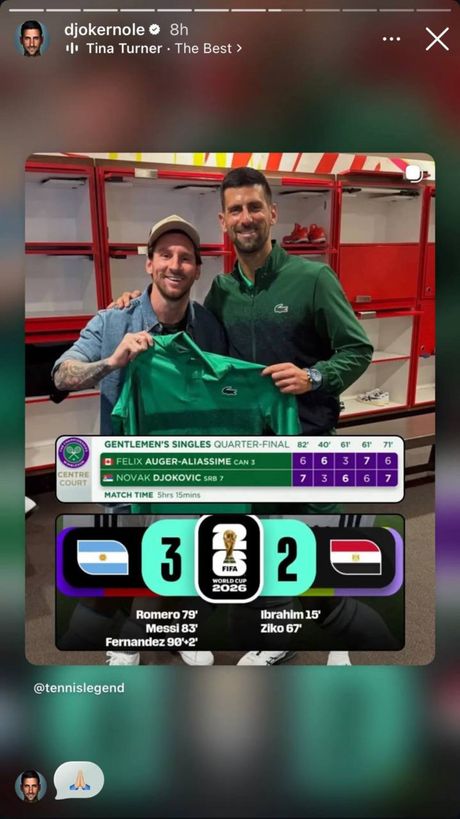 Novak Đoković i Lionel Mesi