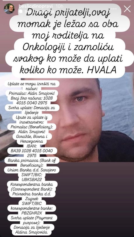 Dino Bešlić, apel