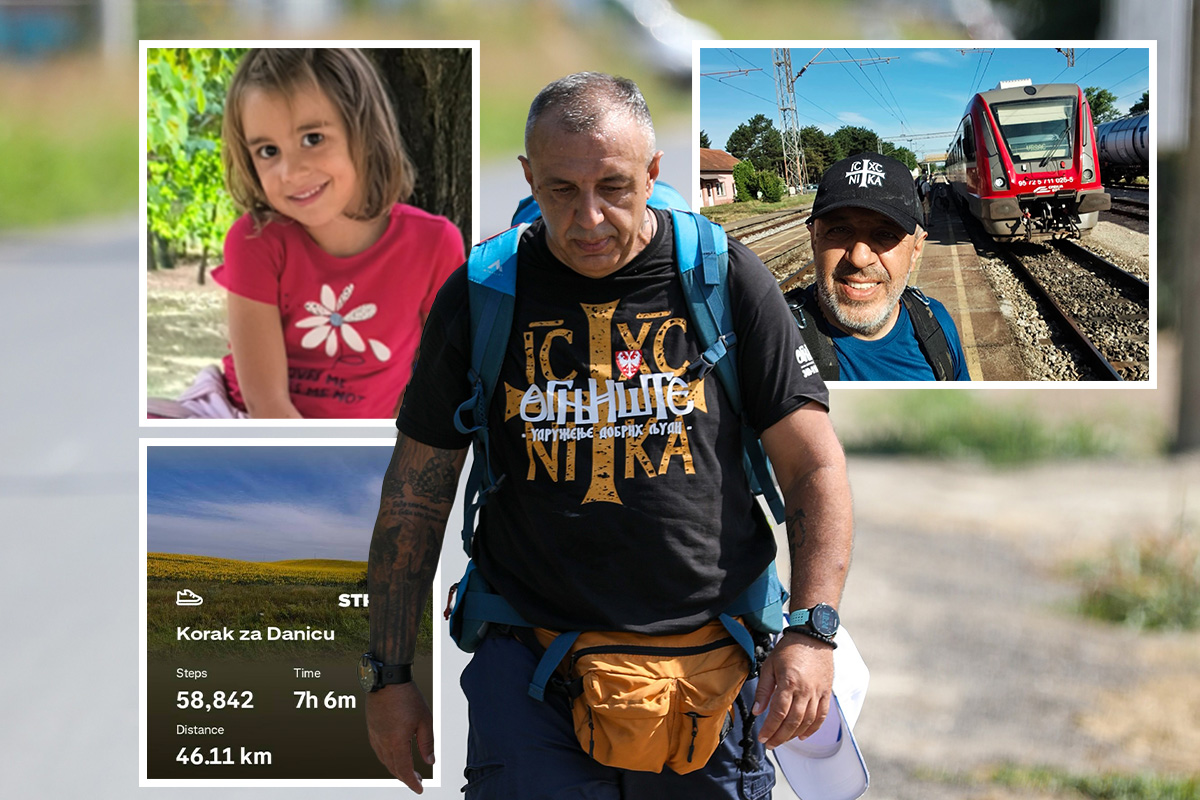 Slavko ne odustaje! Prepešačio skoro 50km za malu Danicu: Nastavlja borbu za teško povređenu devojčicu