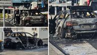 Ostala samo olupina: Pogledajte posledice požara na parkingu Aerodroma "Nikola Tesla"