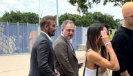 Ekskluzivno: Bekam sa ženom stigao na polufinale Francuska - Španija, Viktorija skrivala lice, on ispao šmeker