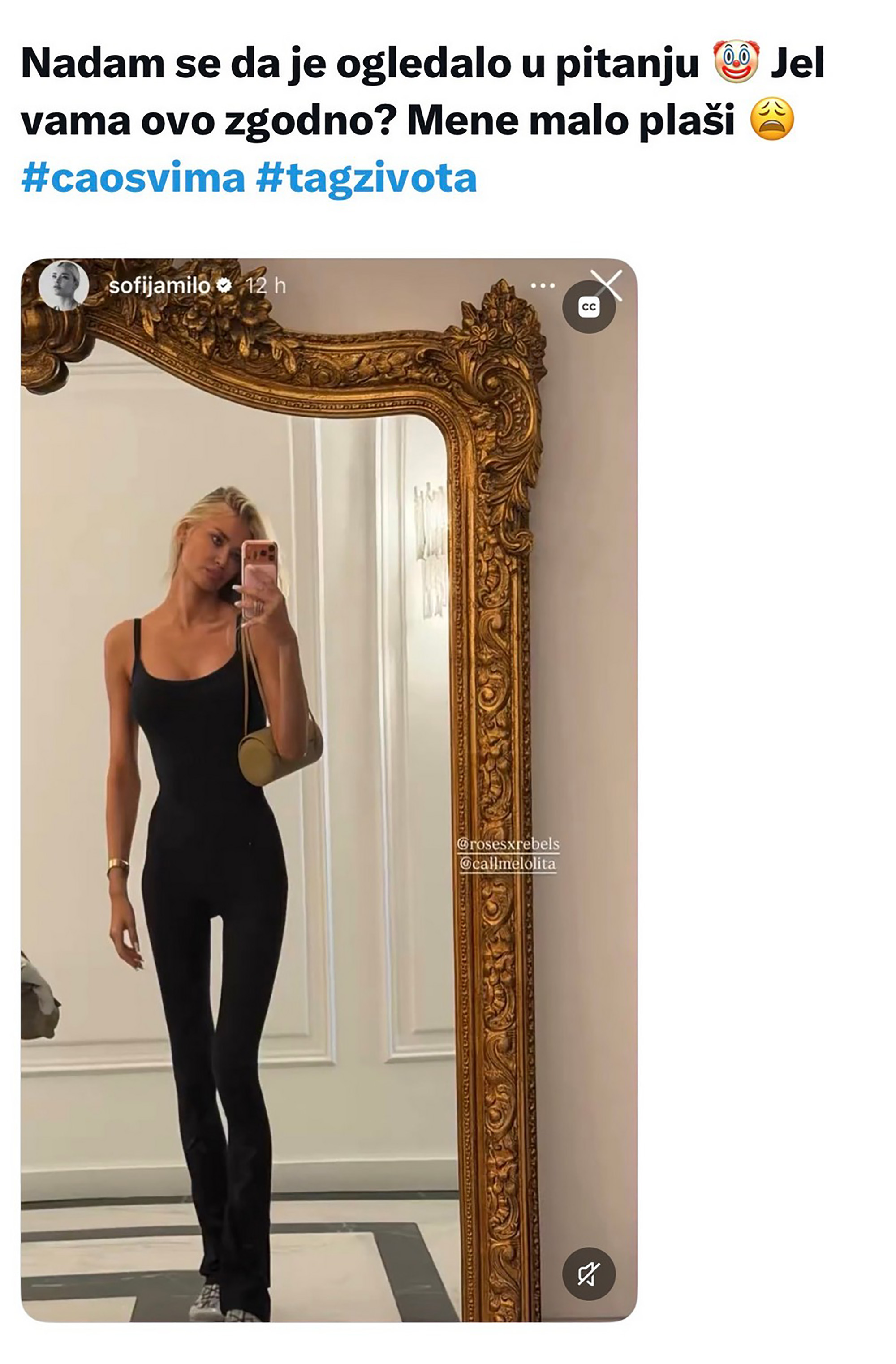 Sofija Milošević zabrinula pratioce ovim fotografijama: “Nadam se da je ogledalo u pitanju, ovo me malo plaši”