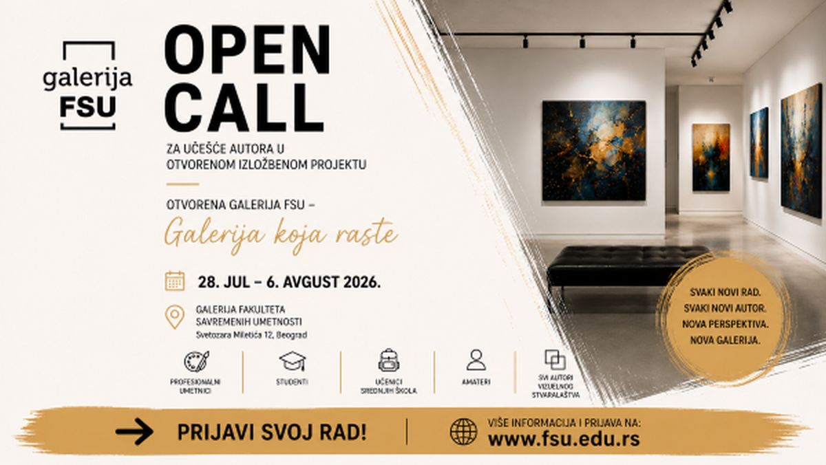 OPEN CALL Poziv za učešće autora u otvorenom izložbenom projektu „Otvorena galerija FSU - Galerija koja raste“