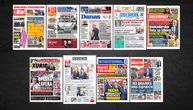 NASLOVNE STRANE SUTRAŠNJIH NOVINA: Prelistavanje štampe za subotu, 18. jul 2026. godine