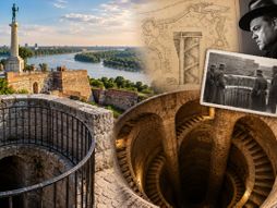 Kalemegdan, rimski bunar, ilustracija