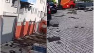 STRAŠAN SNIMAK! Oluja obrušila krov zgrade u Smederevu! Kao da je tornado prošao: Svuda lom i oštećena vozila