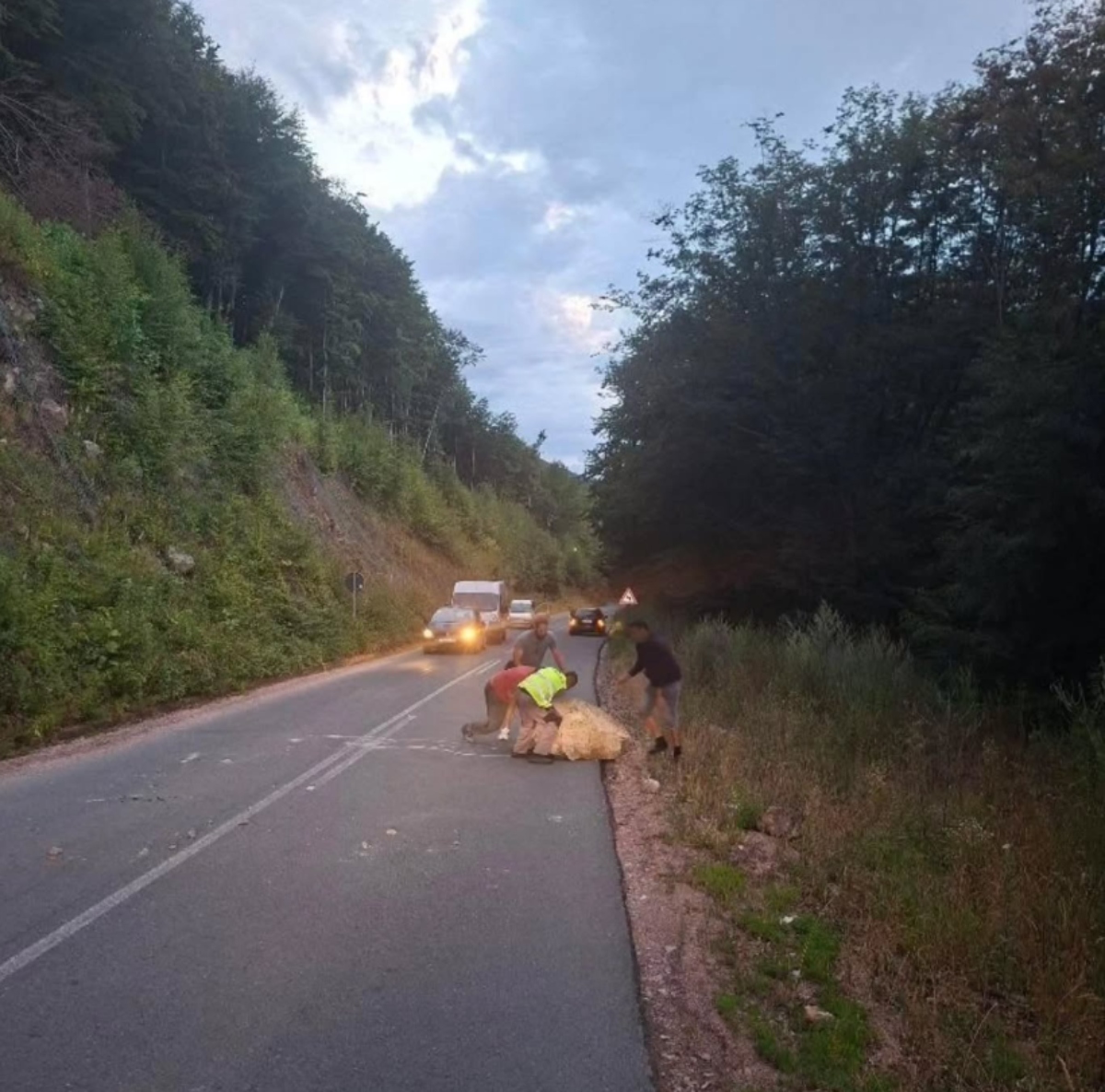 Da je neko tada prošao kolima, stena bi ga smrskala! Jeziv prizor na putu u Srbiji: Nevreme pokrenulo odron
