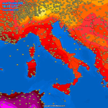 Trenutne temperature vaazduha