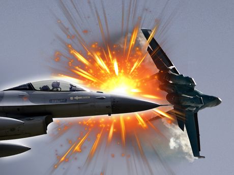 Avion Avijacija Vojska Rat Ukrajina F 16 i Rusija SU 35