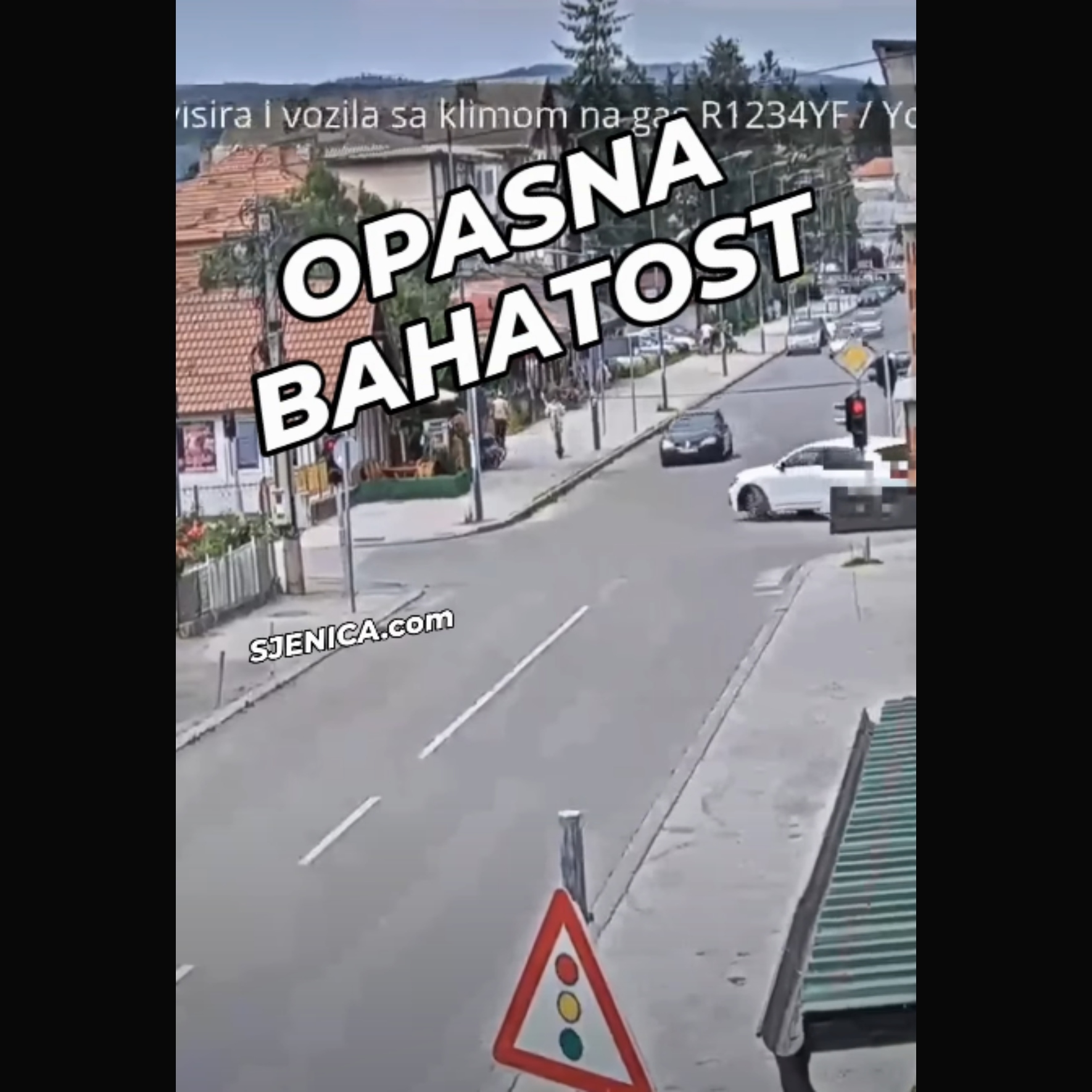 Za dlaku izbegnuta strašna tragedija u Sjenici! Objavljen UZNEMIRUJUĆI snimak opasne vožnje nasred raskrsnice