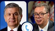 Vučić sa Mirzijojevim o jačanju ekonomske saradnje Srbije i Uzbekistana