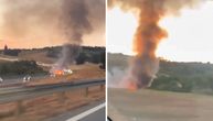 Izgorelo sve za 15 sekundi! Buktinja na auto-putu između Vrčina i Malog Požarevca