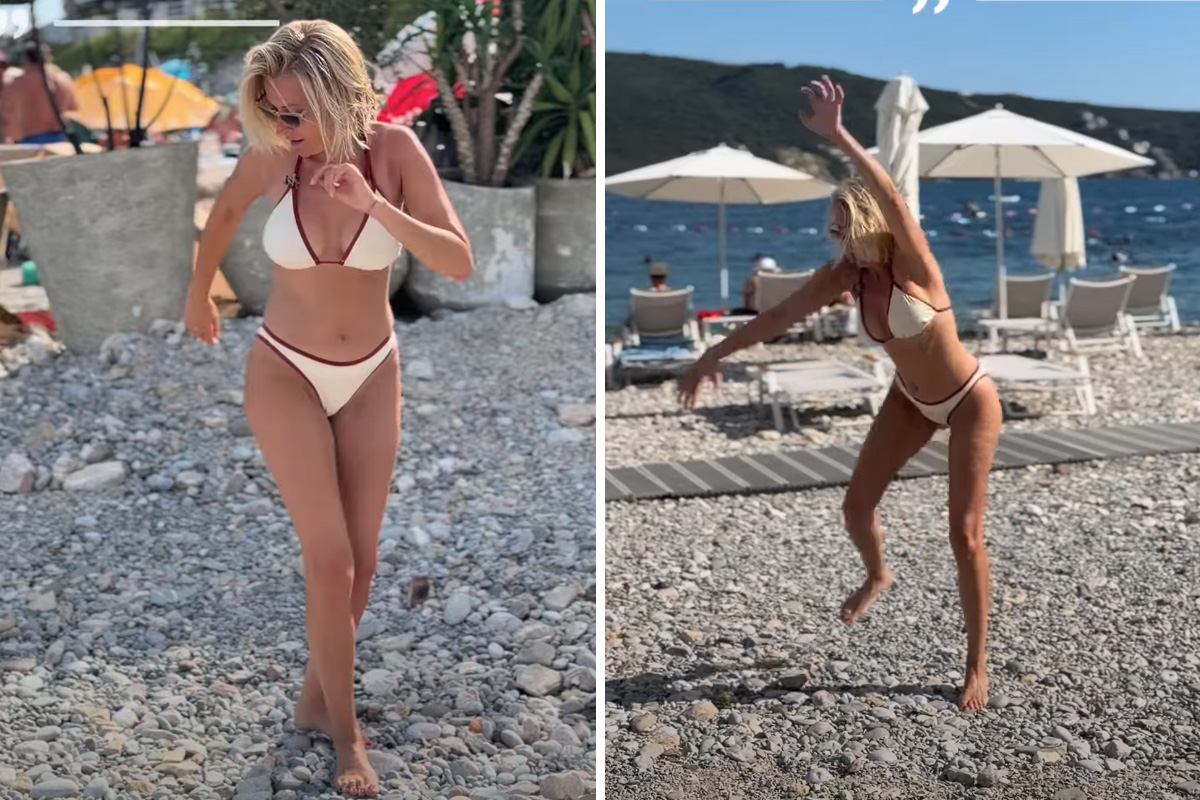Skinula se Anđelka Prpić, pa na punoj plaži zaigrala kolo: Svi gledali šta glumica radi