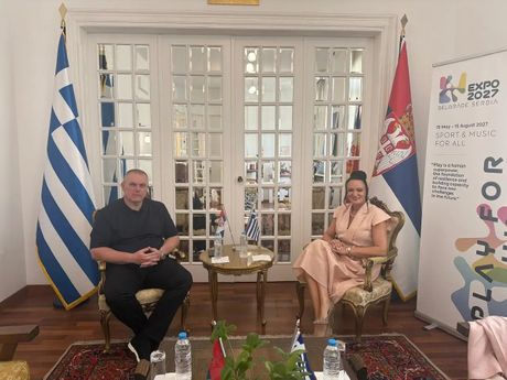 Dalibor Marković Palma sa Generalnim konzulom Republike Srbije u Solunu Jelenom Vujić Obradović
