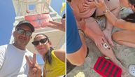 Prve slike spasavanja dečaka iz Srbije na Halkidikiju! Sofija i kolega ga izvukli iz mora, pa mu pružili pomoć