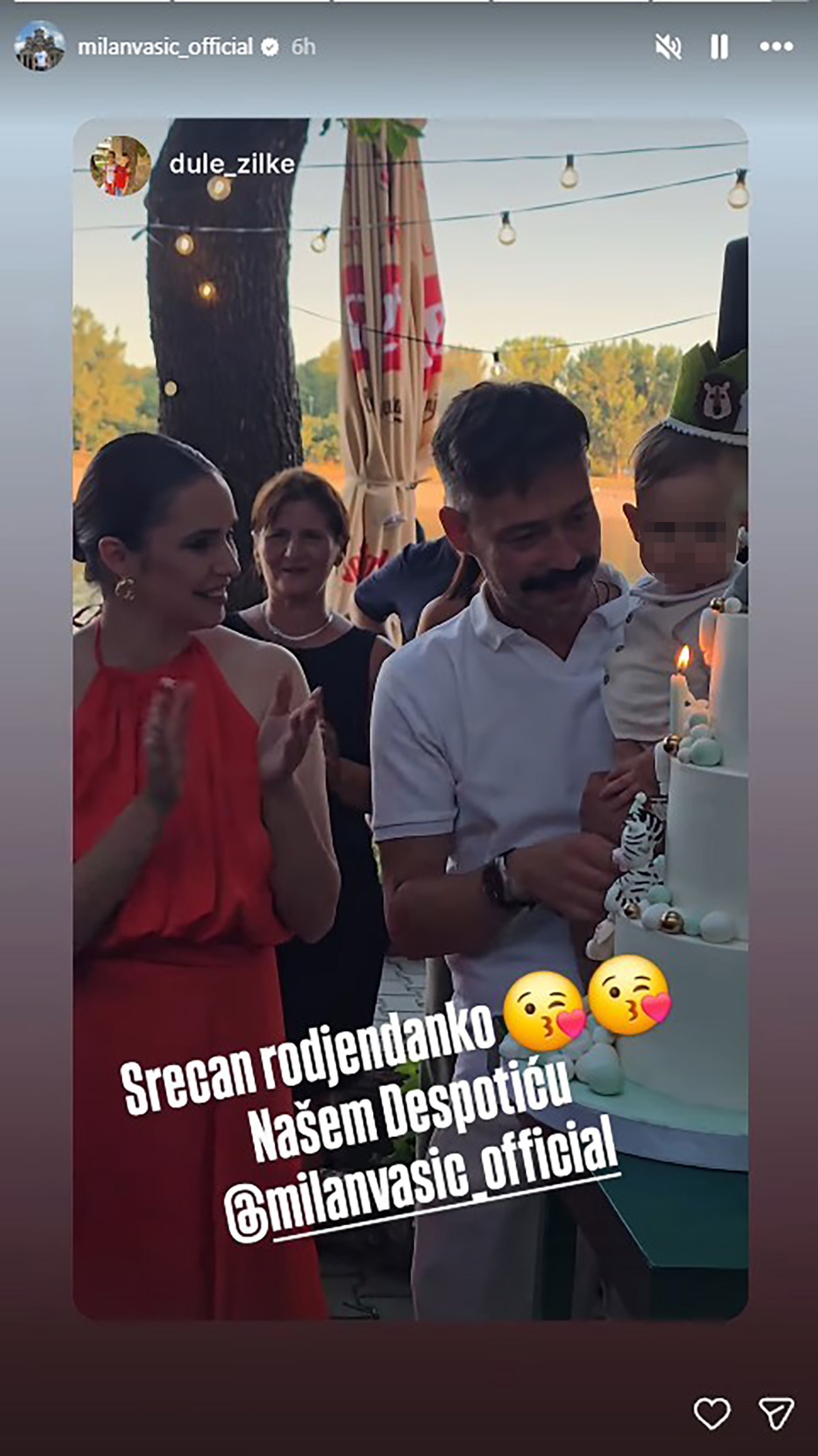 Veliko slavlje u domu Milana Vasića: Sinu Despotu proslavio 1. rođendan, supruga Maja blista od sreće